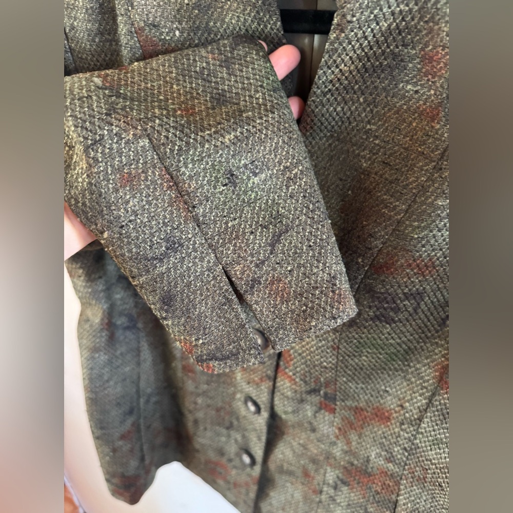 Coldwater Creek Women’s 12 Floral Tweed Jacket Eclectic Boho Career Concert - Picture 3 of 9